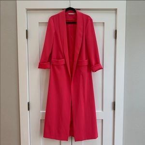 Alice + Olivia Hot Pink Long Jacket- Worn Once